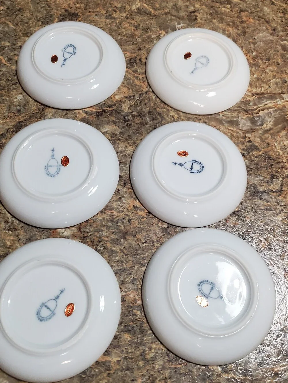 VINTAGE LAGARDO TACKETT FOR SCHMID PORCELAIN 1950S MID CENTURY ESPRESSO SAUCERS